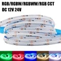 High Brightness RGB RGBW RGBWW RGBCCT COB LED Strip with Flexible Dotless Design, Multiple Voltage Options, High LED Density, Durable and Energy-Efficient for Versatile Illumination Needs