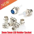 Premium Copper LED Holders Set - 10pcs of 3mm and 5mm Diameter Holders for Secure Mounting, Efficient Light Emission, Cost-Effective Wholesale Package - Durable Metal Construction for Long-Lasting Use, Versatile for Various LED Sizes, Ideal for Display Projects