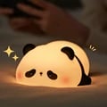 Adorable Panda Silicone LED Night Light with USB Rechargeable, Touch Control, and Timing Function - Perfect Gift for Children's Bedroom or Nursery Decor, Safe and Eco-Friendly, Soft and Squishy Material for Playtime, Adjustable Brightness and Auto-Off Feature, Ideal for Bedtime Routines and Special Occasions