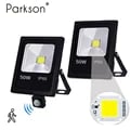 High-Quality 220V LED Floodlight with PIR Motion Sensor and Waterproof IP65 Rating - Energy-Efficient Outdoor Lighting Solution for Gardens, Walls, and Security - 10W, 30W, 50W Options - Easy Installation and Adjustable Bracket for Customized Brightness and Coverage
