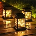 Mission Style Solar Lantern Outdoor Garden Hanging Lanterns - Eco-Friendly Waterproof LED Lights for Patio, Yard, Lawn, and Garden - Elegant Ambiance for Parties and Decor - Easy-to-Hang Design with Soft Warm Glow - Sustainable and Durable Outdoor Lighting Solution