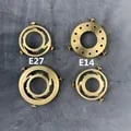 Durable Brass Lampshade Fixed Ring Holder with Three Holes Design for E27 or E14 Screw Lampshades - Secure Connection and Easy Installation - Versatile Copper Lamp Accessories for Home and Commercial Lighting Fixtures
