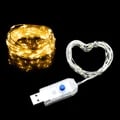 Flexible Copper Wire Fairy Lights with USB Power - Bright LED String Lights for Christmas, Weddings, and More - Versatile Indoor/Outdoor Decorations - Easy to Shape and Install - X Feet Long