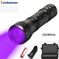 High-Powered 395nm UV Flashlight with Zoom Feature for Pet Stain Detection, Counterfeit Money Checking, and More - Durable Aluminum Alloy Construction, Rechargeable Battery, Compact and Portable Design - Ideal for Camping, Hunting, and DIY Projects - Multipurpose Tool for Professionals and Individuals