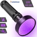 Professional 100 LED UV Flashlight for Pet Stain Detection, Bed Bug Inspection, and Currency Verification - Durable, Portable, and Multi-functional with Ergonomic Design for Easy Use and Comfort - 395nm Wavelength for Powerful Illumination and Versatile Applications