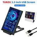 3.5-inch High-Quality IPS Display Monitor with USB Type-C Connectivity for Monitoring CPU, GPU, RAM, and HDD Information - Customizable Display for AIDA64 System Info, Windows 10/11 Updates - Compact & Portable Design for Enhanced Productivity and Efficiency
