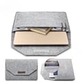 Ultra-Light Felt Laptop Sleeve with Multi-Pocket Design and Secure Zipper Closure - Durable Protection for 12-16 Inch Devices - Stylish and Functional Sleeve for Professionals and Casual Users - Prevents Scratches and Dust Accumulation - Organize and Protect Your Accessories On The Go