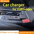 Fast Charging USB Car Charger for Volkswagen Golf 7 & 7.5 - High-Quality Construction, Rapid Charging Technology, Convenient Cigarette Lighter Design - Compatible with Xiaomi and iPhone Devices - Sleek and Stylish Design for Your Car's Interior
