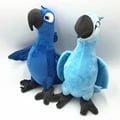 Rio 2 Movie Cartoon Plush Toys Set of 2 - Blu and Jewel Parrot Dolls | Premium Material, 30cm Height, Authentic Design | Perfect Christmas Gift for Kids, Soft and Durable Playtime Companions | Decorative and Versatile Toy for Children's Room
