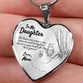 Adorable Cartoon Bear Mom and Baby Heart Pendant Necklace for Daughters - Hypoallergenic, Adjustable Chain, Meaningful Gift, Epoxy Finish, High-Quality Materials - Perfect for Various Outfits, Lobster Clasp Closure, Thoughtful Gift for Special Occasions