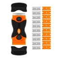 Durable and Versatile Cleaning Scraper with Two Blades for Different Surfaces - Ergonomic Handle for Home and Automotive Use - Efficient Dirt, Grime, and Sticker Remover - Time-Saving Cleaning Tool