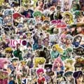 JoJo Bizarre Adventure Anime Stickers - 77/82/159PCS Waterproof PVC Decals Featuring Kujo Jotaro, Higashikata Josuke, Bruno Buccellati - Self-Adhesive Cartoon Decals for Laptops, Water Bottles, Skateboards, Notebooks - Perfect Gift for Anime Fans - Durable and Versatile Decorative Accessories
