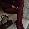 Kave 1 Pair Lolita Vintage Tights - Hollow Out Pantyhose Design, Sculpted Mesh Detailing, Premium Quality Women's Stockings for 2025 Spring Fashion Essential, Comfortable Fit, Versatile Styling for Everyday and Special Occasions