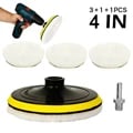 Premium 4-Inch Flocking Sanding Discs Set for Efficient Polishing and Buffing - 5 Pieces of High-Quality Hook and Loop Backing Buffing Pads for Metal, Wood, Plastic - Rust, Paint, Corrosion Removal - Ideal for Automotive, Woodworking, DIY Projects