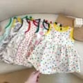 Adorable Sleeveless Girls Dress with Fashionable Print for Newborn Princesses - Soft, Comfortable Fabric, Versatile for Leisure and Special Occasions, High-Quality Construction, Must-Have Baby Clothing Choice for Style and Durability