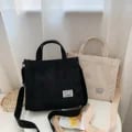 Stylish Corduroy Square Crossbody Tote Bag with Multiple Compartments and Adjustable Shoulder Strap - Trendy Women's Casual Tote Bag for Everyday Use, Travel, and Work - Durable and Versatile Shoulder Bag with Functional Organization and Comfortable Wear