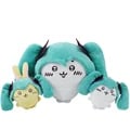 Chiikawa and USAgi Co-Branded Cartoon Fit Hatsune Plush Doll - Adorable Bag Pendant for Girls, High-Quality Kawaii Toy - Perfect Holiday Gift, Collector's Item with Playful Design and Craftsmanship