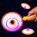 LED Magic Magnetic Orbit Spinning Top Toy with Interactive Hand Cranked Design, Colorful LED Lights, Magnetic Orbit Mechanism, Luminous Color Effects - Perfect Gift for Children, Promotes Fine Motor Skills and Creativity, Hours of Mesmerizing Entertainment