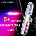 Waterproof Rechargeable Bicycle Rear Light with Multiple Lighting Modes for Enhanced Visibility and Safety in Low Light Conditions - Easy Installation Tail Lamp with Bright LED Lights for Running, Riding, and Cycling - USB Cable Included for Convenient Charging