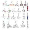 925 Silver Racing Car Beads Bracelet with Racer Berloque Charm - Adjustable Fit Sports Racing Race Car Pendant Jewelry - FC Original Brand Charms Bracelet - Perfect Gift for Women Passionate About Cars - Tarnish Resistant Statement Piece - Versatile Style for Trendy Looks