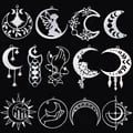 Exquisite Moon Phase Charms Set with Premium Stainless Steel Pendant for DIY Jewelry Making - 3 Delicate Neo-Gothic Crescent Charms for Earrings, Necklaces, and Crafts - Hypoallergenic and Durable - Complete Set for Unique Accessories
