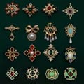 Baroque Vintage Gold Crystal Pearls Pin Brooch with Unique Geometric Rectangle Design - Elegant and Timeless Jewelry for Women, High-Quality Materials, Versatile Styling Options - Ideal Gift for Special Occasions