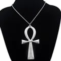 Vintage Egyptian Ankh Cross Pendant Necklace with Adjustable Long Chain for Men and Women - Fashionable Unisex Jewelry with Mystique and Elegance - Dropshipping Friendly, High-Quality Materials for Lasting Beauty and Versatile Styling Options
