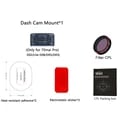 Universal Compatibility 360-Degree Rotation Dash Cam Mount for 70mai Dash Cam Pro D02 Lite D08 - Easy Installation, Durable Construction, CPL Filter Compatibility for Glare Reduction - Secure Attachment for Optimal Recording Angles and Coverage