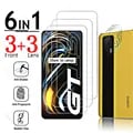 Realme GT 5G RMX2202 Full Cover Tempered Glass Screen Protector with Fingerprint Unlock Compatibility and Protective Camera Lens - 6.43-inch Edge-to-Edge Coverage, Scratch-Resistant, Shatterproof, HD Clarity, Bubble-Free Installation, High Durability and Longevity