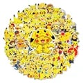 Pikachu Pokemon Anime Stickers Pack - High-Quality Waterproof PVC Material, 10/30/50/100 Pieces, DIY Decoration for Cars, Luggage, Laptops, Self-Adhesive, Cute Vibrant Designs, Great Gift Idea for All Ages
