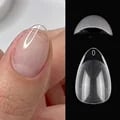 XXS Extra Short Almond Coffin Nail Tips Set - 120pcs Soft Gel Full Cover Fake Nails for Small Nails, Matte Finish, Pre-Filed Design, Easy to Apply, Versatile Usage - Trendy, Elegant, Durable, Salon-Quality Manicure at Home, Customize with Nail Polish, Designs, Embellishments