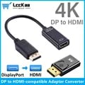 4K DisplayPort to HDMI Adapter Converter Cable for High Definition Video and Audio, Plug-and-Play Convenience, Durable Construction, Wide Compatibility, Sleek Design - Ideal for PCs, Laptops, TVs, Monitors, Projectors - Premium Viewing Experience and Professional Presentations