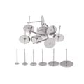 100 Pieces Stainless Steel Earring Stud Bases Set - 5 Sizes (3mm, 4mm, 5mm, 6mm, 8mm) for DIY Jewelry Making, Resistant to Tarnishing and Corrosion, Easy to Use for Beginners and Experienced Crafters, Versatile Cabochon Settings, Long-Lasting Quality Supplies for Multiple Projects
