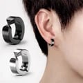 Trendy 316L Stainless Steel Clip-On Cuff Earrings Set for Non-Pierced Ears - Fashionable Hoop Design, Comfortable and Durable, Perfect for Parties and Everyday Wear - Versatile and Stylish Gift for Women and Men