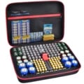 Durable Plastic Battery Organizer Storage Holder with Built-In Tester - Compact and Portable Box for AA, AAA, 9V, C Batteries - Clear Lid for Easy Visibility and Access - Long-Term Use, Convenient Transportation, Efficient Organization