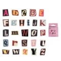 Vintage A-Z Letter Stickers Set - 52 Mini Boxed Adhesive Letters for DIY, Scrapbooking, Journaling, Gift Wrapping - Nostalgic Sealing Decorative Elements - High-Quality Adhesive for Secure Application and Lasting Impressions