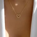 Kpop Crystal Hollow Love Pendant Necklace - Exquisite Heart Design with Zircon Crystals, Premium Quality Jewelry for Women, Versatile Accessory for Any Occasion, Thoughtful Gift for Loved Ones, Adjustable Chain Length for Customized Fit