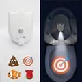 Motion Sensor LED Backlight Toilet Projection Lamp with Mini Night Light, Automatic Seat Sensor Lighting, Creative Design, and Adjustable Settings for Enhanced Bathroom Ambiance and Convenience