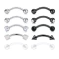 Surgical Steel Daith Rook Earring - Hypoallergenic Curved Barbell for Ear and Eyebrow Piercings - Durable and Stylish Jewelry for Men and Women - Easy to Insert and Remove - Perfect Gift Idea for Special Occasions
