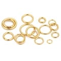 Premium 18K Gold Plated Stainless Steel Split Rings Jump Rings - Pack of 100, X mm Diameter - Easy to Use for Jewelry Making Projects - Versatile DIY Findings for Earrings, Necklaces, Bracelets, Anklets - Professional Results Guaranteed