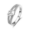 925 Sterling Silver Cross Love Ring - Romantic Symbol of Affection, Premium Quality Silver Band for Women, Ideal Lover's Gift for Engagement or Anniversary, Perfect Fit in Various Sizes, Timeless Elegance and Charm, Versatile and Stylish Jewelry Piece