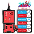 LED Indicator Light Car Battery Checker with Relay Tester Function - Universal 12V Automotive Diagnostic Tool for Quick and Accurate Battery Testing, Durable Construction, Easy to Use Interface - Prevent Breakdowns and Ensure Electrical System Efficiency