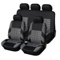 Durable Cloth Universal Fit Car Seat Covers Set with Easy Installation & Enhanced Interior Protection - Stylish Design for SUVs, Sedans, Vans - Front Seats, Split Rear Bench, Headrests - Breathable Fabric, Easy to Clean - Protection Against Spills, Stains, Wear, Dirt, Pet Hair - Various Colors & Patterns