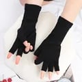 Premium Black Knitted Fingerless Gloves for Men and Women - Thermal Insulation, Elastic Fit, Stylish Winter Accessories for Activities, Driving, and Work - Soft, Cozy Material, Versatile and Fashionable Cold Weather Hand Warmers