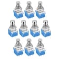 DaierTek Guitar Effect Pedal Footswitch 3PDT Latching Stomp Switch Pack of 10 - High-Quality Construction for Long-Lasting Performance - Easy Installation with Solder Lugs - Smooth Operation for Precise Control - Ideal for DIY Pedal Builders and Guitar Enthusiasts