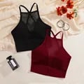 Sultry Mesh Camisole Crop Top Corset with Adjustable Straps - Backless Bralette Design for All-Day Comfort and Support - Flattering Fit Enhances Curves - Versatile Style for Day to Night - Bold and Beautiful Lingerie Piece Exuding Sensuality and Sophistication