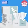 100PCS Natural Disposable Face Towels - Soft Pearl Cotton Nonwoven Material for Gentle Cleansing, Makeup Removal, and Skincare - Hygienic, Lightweight, and Compact Travel Size Towels - Suitable for Sensitive Skin, Multi-Purpose Usage, Convenient and Disposable for On-the-Go Use