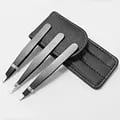 Precision Sharp 3-Piece Eyebrow Tweezers Set for Grooming and Shaping - Flat, Oblique, and Pointed Tips - Premium Stainless Steel Construction for Durability - Ergonomic Handles for Comfortable Grip - Rust-Resistant and Easy to Clean - Perfect for Ingrown Hairs and Fine Hair Removal