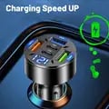 66W Fast Car Charger with QC 3.0 Technology & 5-Port Design - USB Type-C Port for Quick Charging - Compact & Portable for Travel - Universal Compatibility with iPhones, Android Phones, Tablets - Built-in Safety Features for Overcurrent, Overvoltage & Short Circuit Protection
