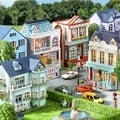 Enchanting Pink Princess Villa DIY Mini Wooden Dollhouse Kit with Complete Furniture Set and Lights - Premium Materials for Durability and Realistic Look - Easy Assembly for Kids and Adults - Perfect Gift for Imaginative Play and Storytelling